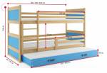 Dětská patrová postel RICO 3 COLOR + matrace + rošt ZDARMA