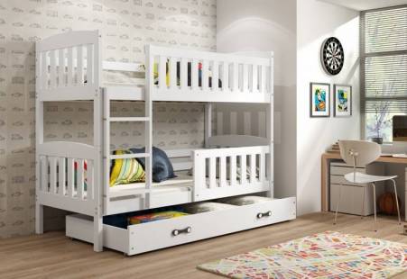 Dětská patrová postel KUBUS 2 + úložný prostor + matrace + rošt ZDARMA
