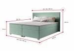 Čalouněná postel Boxspring SIMPLE + matrace + rošt