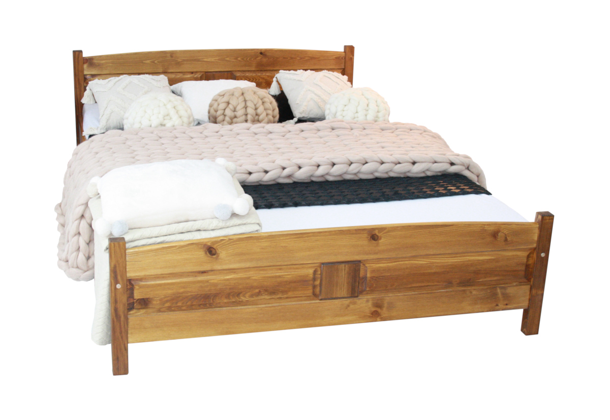 Supermobel Vyvýšená postel JOANA + sendvičová matrace BOHEMIA + rošt ZDARMA, 160 x 200 cm, dub-lak