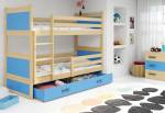 Dětská patrová postel RICO 2 COLOR + úložný prostor + matrace + rošt ZDARMA