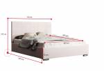 Čalouněná postel FLEK 4 + rošt + matrace 160x200