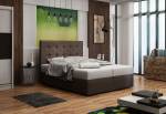 Čalouněná postel DELILAH 1 + úložný prostor + matrace
