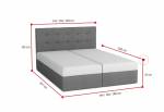 Čalouněná postel DELILAH 2 + úložný prostor + matrace