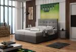 Čalouněná postel DELILAH 2 + úložný prostor + matrace