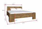 Manželská postel MONTANA L-1 + matrace + rošt 160x200 cm