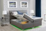 Čalouněná postel AMADEO + úložný prostor + topper