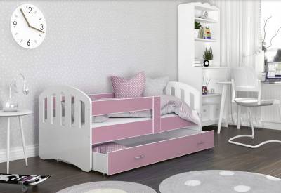 Dětská postel HAPPY P1 COLOR + úložný prostor + matrace + rošt ZDARMA