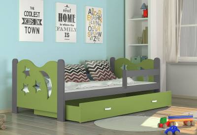 Dětská postel MIKOLAJ P1 COLOR + úložný prostor + matrace + rošt ZDARMA