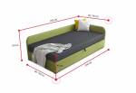 Čalouněná postel VALESKA + matrace