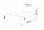 Čalouněná postel MILANO 1 + úložný prostor + matrace + rošt