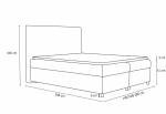 Čalouněná postel Boxspring SIMPLE + matrace + rošt