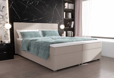 Čalouněná postel Boxspring SIMPLE + matrace + rošt
