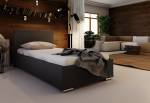 Čalouněná jednolůžková postel FLEK 5 + matrace + rošt, 80x200