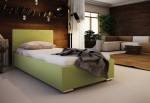 Čalouněná jednolůžková postel FOX 5 + matrace + rošt, 80x200