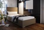 Jednolůžková čalouněná postel FLEK 5 + rošt + matrace, 90x200