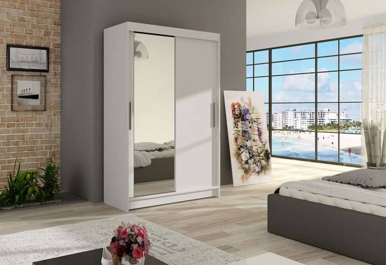 Posuvná šatní skříň MIAMI VI se zrcadlem