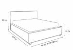 Čalouněná postel MILANO s matrací, 200x200