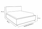 Čalouněná postel MEDIOLAN s matrací, 120x200