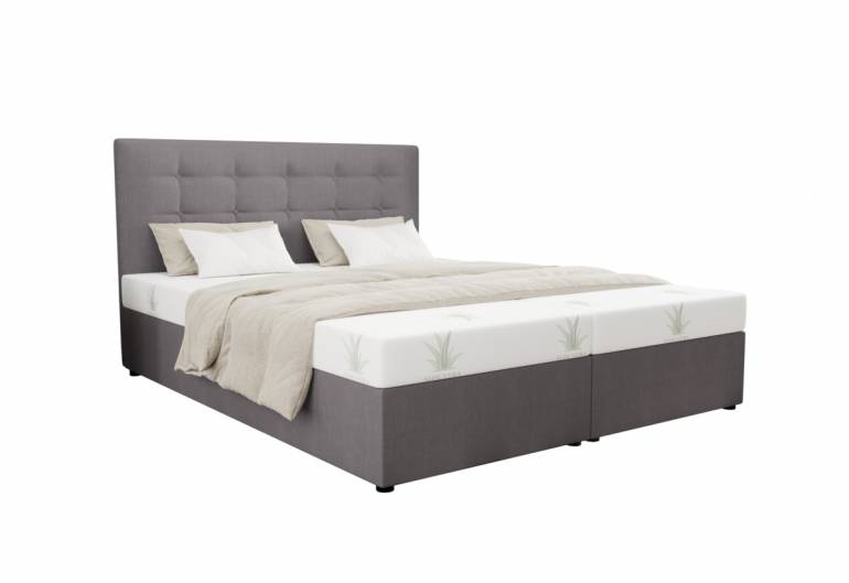 Čalouněná postel DELILAH 1 + úložný prostor + matrace