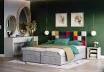 Čalouněná postel boxspring LEMON + úložný prostor + matrace + rošt