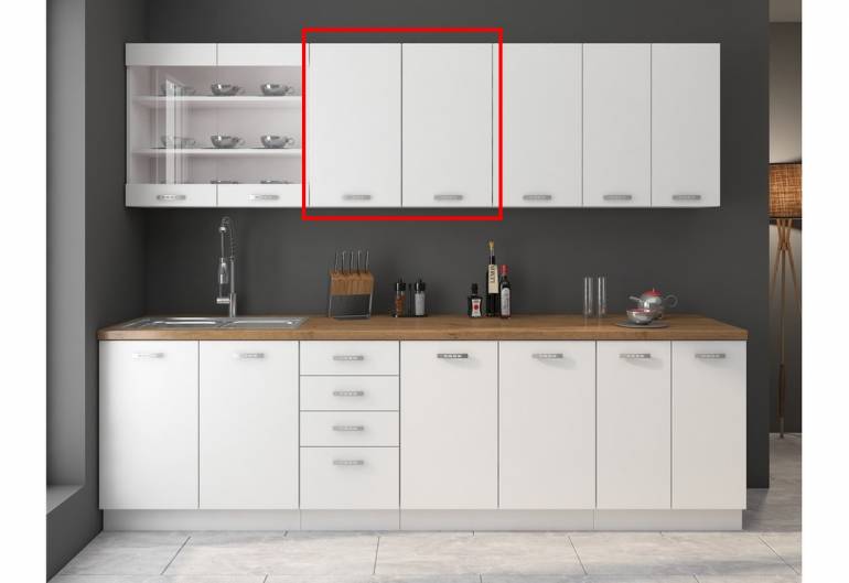 Kuchyňská skříňka horní dvoudveřová EKO WHITE