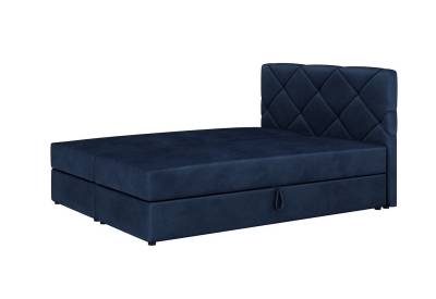 Čalouněná postel boxspring KROSS + úložný prostor + topper