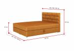 Čalouněná postel boxspring WALL + úložný prostor