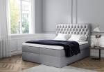 Čalouněná postel boxspring MONET + úložný prostor + topper
