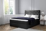Čalouněná postel boxspring MONET + úložný prostor + topper
