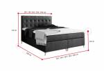 Čalouněná postel boxspring AVANTI + úložný prostor + topper