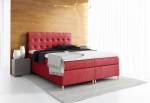 Čalouněná postel boxspring AVANTI + úložný prostor + vrchní matrace