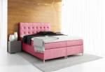 Čalouněná postel boxspring AVANTI + úložný prostor + vrchní matrace