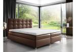 Čalouněná postel boxspring DAKOTA + úložný prostor + topper