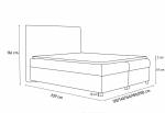 Čalouněná postel boxspring MARS + úložný prostor + topper