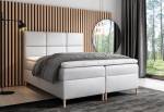 Čalouněná postel boxspring FAVA + úložný prostor + topper