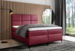 Čalouněná postel boxspring FAVA + úložný prostor + topper