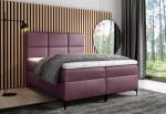 Čalouněná postel boxspring FAVA + úložný prostor + topper