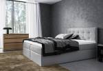 Čalouněná postel boxspring ROCCO + úložný prostor + topper
