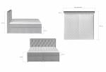Čalouněná postel boxspring LOREE