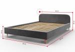 Jednolůžková čalouněná postel LOFT + rošt + matrace, 80x200
