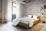 Jednolůžková čalouněná postel LOFT + rošt + matrace, 120x200