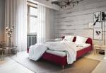 Jednolůžková čalouněná postel LOFT + rošt + matrace, 120x200