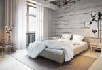 Čalouněná postel LOFT + rošt + matrace, 200x200