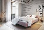 Čalouněná postel LOFT + rošt + matrace, 200x200