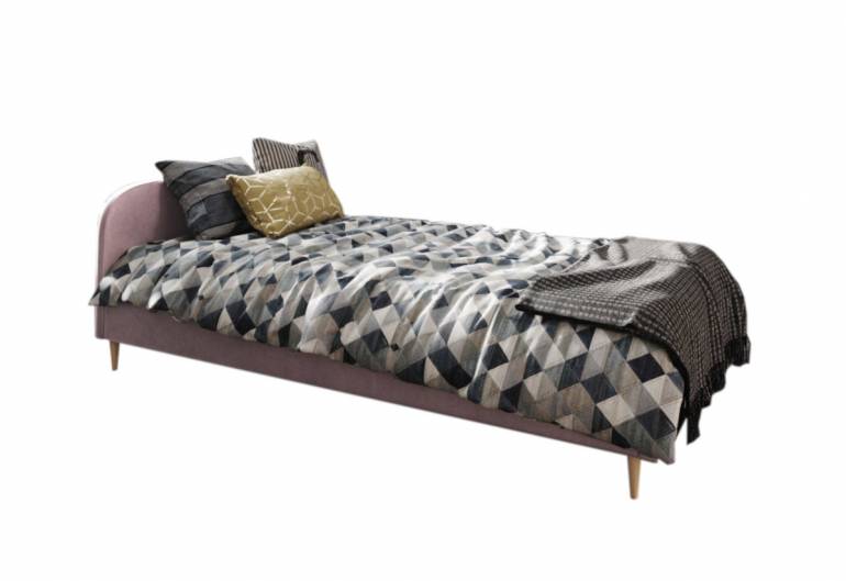 Jednolůžková čalouněná postel LOFT + rošt + matrace, 80x200
