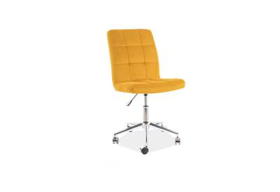 Dětská židle Q-020 VELVET, 45x87-97x40, bluvel 68, žlutá