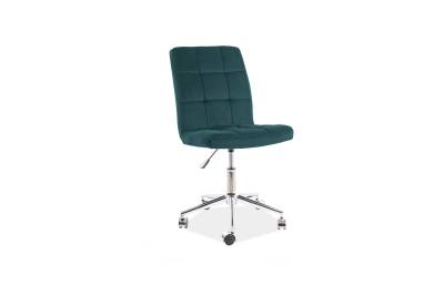 Dětská židle Q-020 VELVET, 45x87-97x40, bluvel 78, zelená