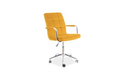Dětská židle Q-022 VELVET, 51x87-97x40, bluvel 68, žlutá