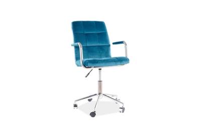 Dětská židle Q-022 VELVET, 51x87-97x40, bluvel 85, tyrkysová